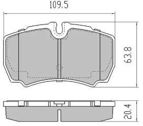 Комплект тормозных колодок (FREMAX: FBP-1674)