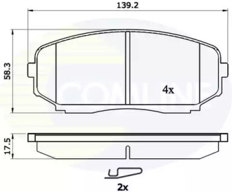 Комплект тормозных колодок (COMLINE: CBP31724)