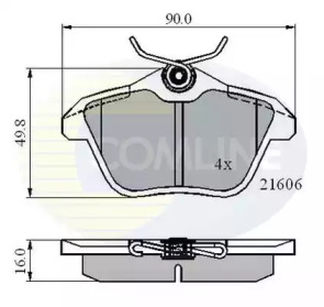 Комплект тормозных колодок (COMLINE: CBP01095)