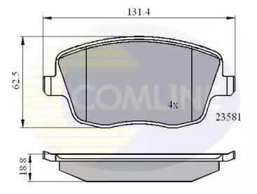 Комплект тормозных колодок (COMLINE: CBP01147)