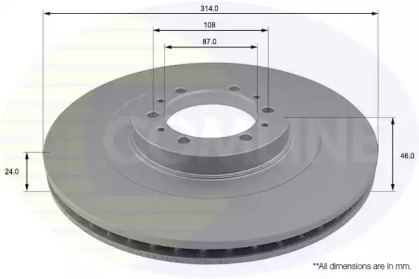 Тормозной диск (COMLINE: ADC0346V)