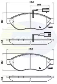 Комплект тормозных колодок (COMLINE: CBP12227)