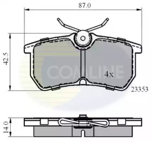 Комплект тормозных колодок (COMLINE: CBP0705)