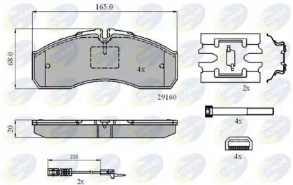 Комплект тормозных колодок (COMLINE: CBP21735)