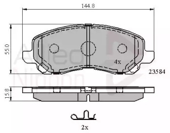 Комплект тормозных колодок (COMLINE: ADB31256)