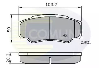 Комплект тормозных колодок (COMLINE: CBP01042)