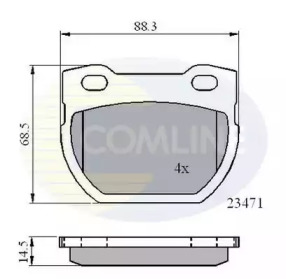 Комплект тормозных колодок (COMLINE: CBP01078)