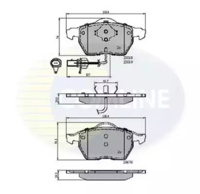 Комплект тормозных колодок (COMLINE: CBP11542)