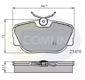 Комплект тормозных колодок (COMLINE: CBP01093)