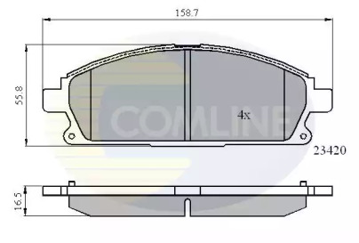 Комплект тормозных колодок (COMLINE: CBP0591)