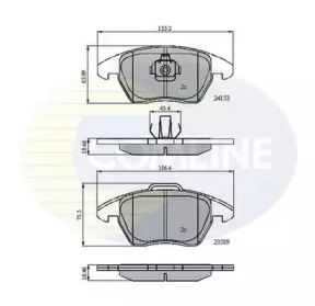 Комплект тормозных колодок (COMLINE: CBP01308)