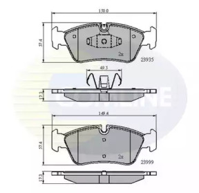 Комплект тормозных колодок (COMLINE: CBP01590)