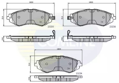 Комплект тормозных колодок (COMLINE: CBP3435)