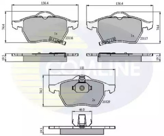 Комплект тормозных колодок (COMLINE: CBP31167)