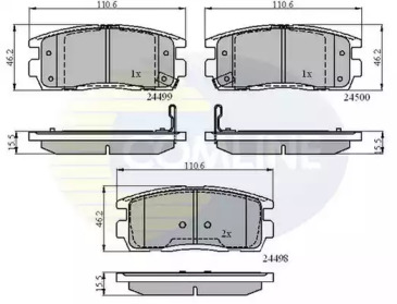 Комплект тормозных колодок (COMLINE: CBP31580)