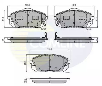 Комплект тормозных колодок (COMLINE: CBP31768)