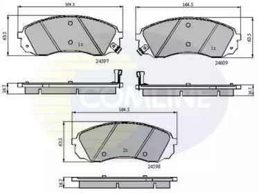 Комплект тормозных колодок (COMLINE: CBP31782)