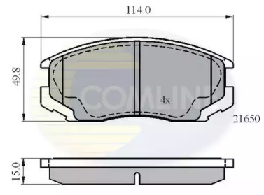 Комплект тормозных колодок (COMLINE: CBP0415)