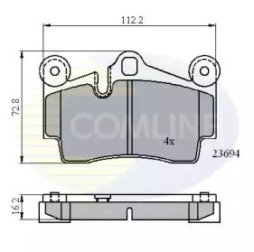 Комплект тормозных колодок (COMLINE: CBP01316)