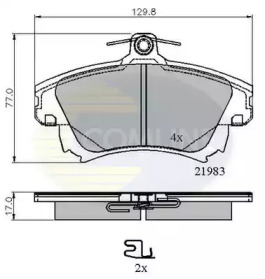 Комплект тормозных колодок (COMLINE: CBP3813)