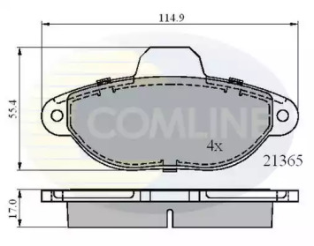 Комплект тормозных колодок (COMLINE: CBP0509)