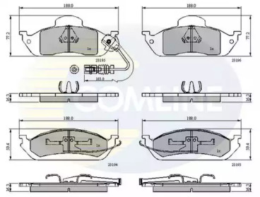 Комплект тормозных колодок (COMLINE: CBP1911)