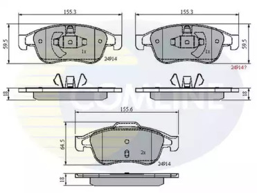 Комплект тормозных колодок (COMLINE: CBP01677)