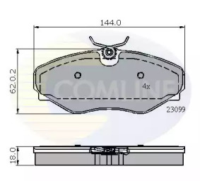 Комплект тормозных колодок (COMLINE: CBP01766)