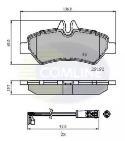 Комплект тормозных колодок (COMLINE: CBP21556)