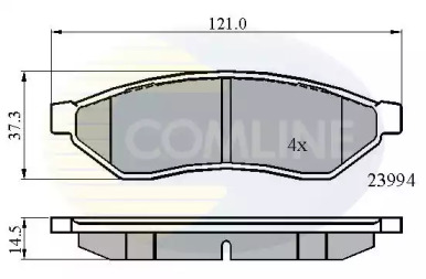 Комплект тормозных колодок (COMLINE: CBP01190)