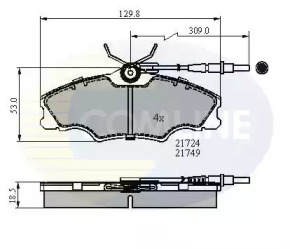 Комплект тормозных колодок (COMLINE: CBP1433)