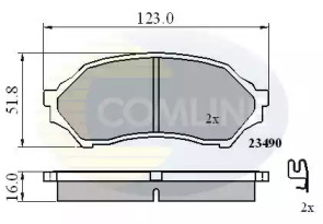 Комплект тормозных колодок (COMLINE: CBP3817)