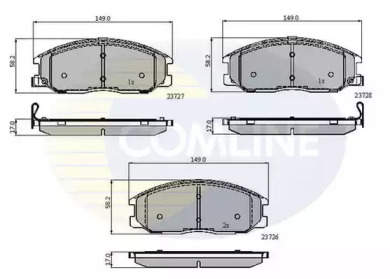 Комплект тормозных колодок (COMLINE: CBP3902)