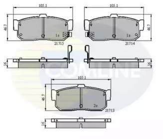 Комплект тормозных колодок (COMLINE: CBP3955)