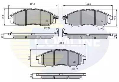 Комплект тормозных колодок (COMLINE: CBP31193)