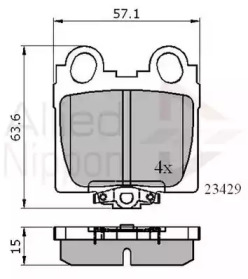 Комплект тормозных колодок (COMLINE: ADB3836)