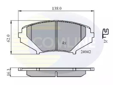 Комплект тормозных колодок (COMLINE: CBP31246)