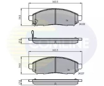 Комплект тормозных колодок (COMLINE: CBP31520)