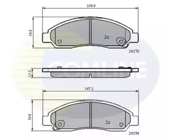 Комплект тормозных колодок (COMLINE: CBP31573)