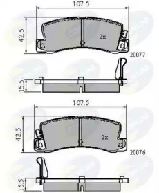 Комплект тормозных колодок (COMLINE: CBP3864)