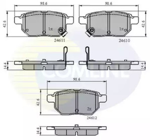 Комплект тормозных колодок (COMLINE: CBP31579)