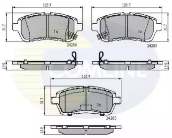 Комплект тормозных колодок (COMLINE: CBP31620)