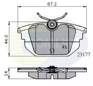 Комплект тормозных колодок (COMLINE: CBP01012)