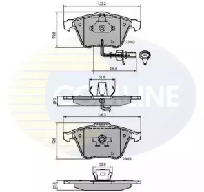 Комплект тормозных колодок (COMLINE: CBP11753)