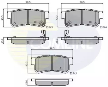 Комплект тормозных колодок (COMLINE: CBP31126)