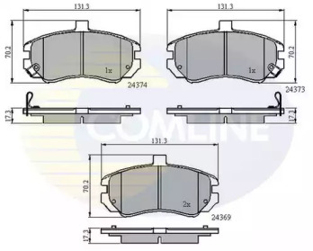 Комплект тормозных колодок (COMLINE: CBP31197)