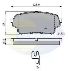 Комплект тормозных колодок (COMLINE: CBP31523)