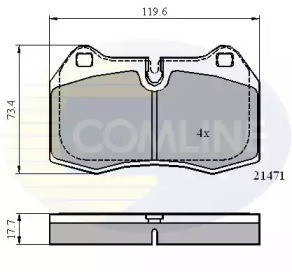 Комплект тормозных колодок (COMLINE: CBP01097)