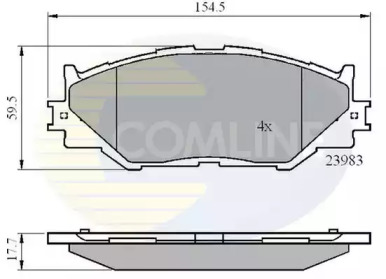 Комплект тормозных колодок (COMLINE: CBP01632)