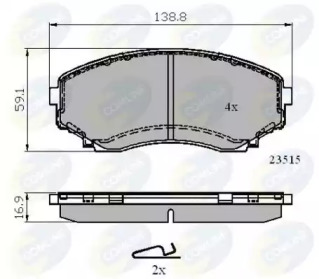 Комплект тормозных колодок (COMLINE: CBP31732)